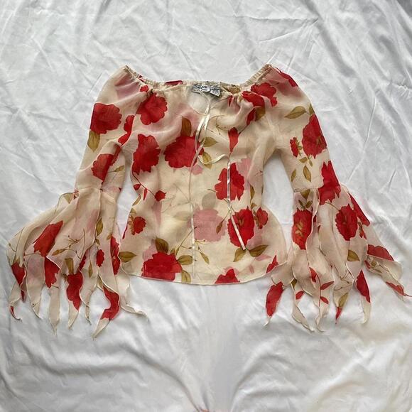 Unique Spectrum Tops - Y2K UNIQUE SPECTRUM FAIRY BLOUSE